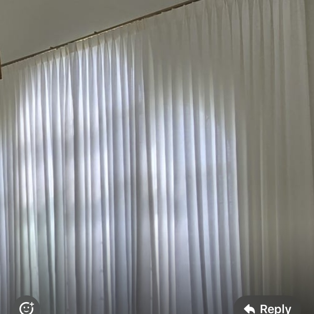 Sheer drapes  for four different long  windows